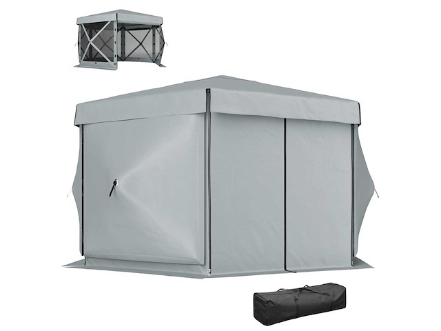 Tonnelle de jardin, chapiteau de jardin avec 5 panneaux en treillis et sac de transport - afbeelding 3 van  8