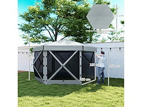 Tonnelle de jardin, chapiteau de jardin avec 5 panneaux en treillis et sac de transport - afbeelding 4 van  8