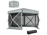 Tonnelle de jardin, chapiteau de jardin avec 5 panneaux en treillis et sac de transport - afbeelding 7 van  8