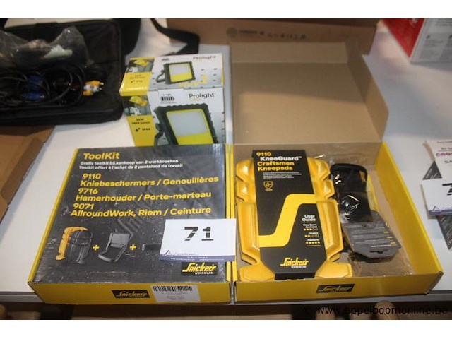 Toolkit snickers workwear, led werklamp prolight, 20w 1600 lumen, oplaadbaar, werking niet gekend - afbeelding 1 van  2