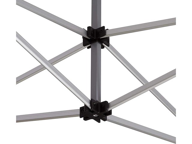 Toolport vouwtent 3x3 m - 2 zijden aluminium barnum opvouwbare tent gazebo-stand paddock ontvangstsschuilplaats pes300 rood - afbeelding 4 van  9