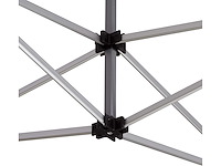 Toolport vouwtent 3x3 m - 2 zijden aluminium barnum opvouwbare tent gazebo-stand paddock ontvangstsschuilplaats pes300 rood - afbeelding 4 van  9