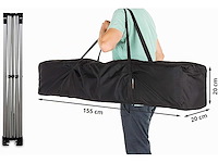 Toolport vouwtent 3x3 m - 2 zijden aluminium barnum opvouwbare tent gazebo-stand paddock ontvangstsschuilplaats pes300 rood - afbeelding 6 van  9