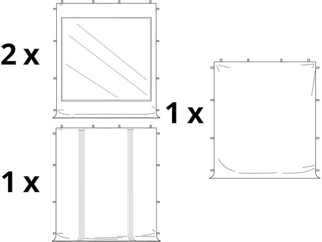 Toolport vouwtent 3x3 m - 2 zijden aluminium barnum opvouwbare tent gazebo-stand paddock ontvangstsschuilplaats pes300 rood - afbeelding 9 van  9