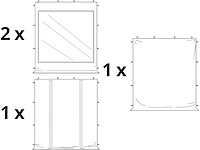 Toolport vouwtent 3x3 m - 2 zijden aluminium barnum opvouwbare tent gazebo-stand paddock ontvangstsschuilplaats pes300 rood - afbeelding 9 van  9