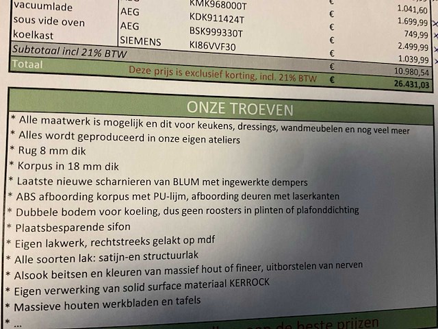 Toonzaalkeuken piot kunststof notelaar - afbeelding 61 van  70