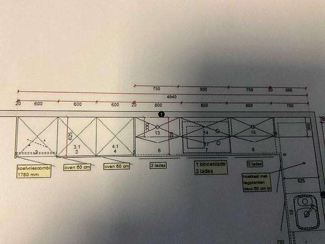Toonzaalkeuken piot kunststof notelaar - afbeelding 32 van  34