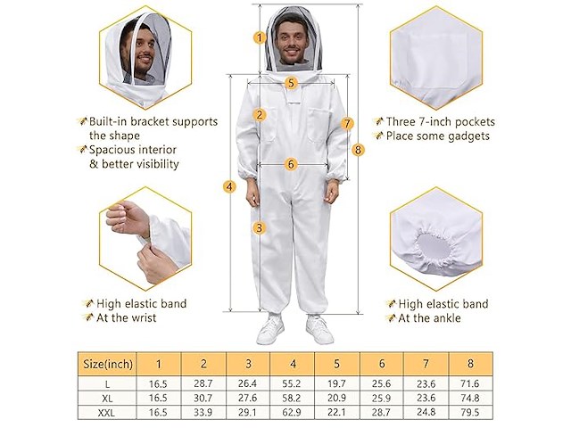 Toosoar bijenteeltoutfit (large) - afbeelding 3 van  5
