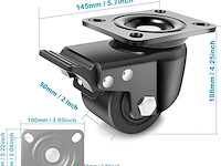 Toosoar meubelwielen (4 stuks) - afbeelding 2 van  5