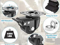 Toosoar meubelwielen (4 stuks) - afbeelding 4 van  5