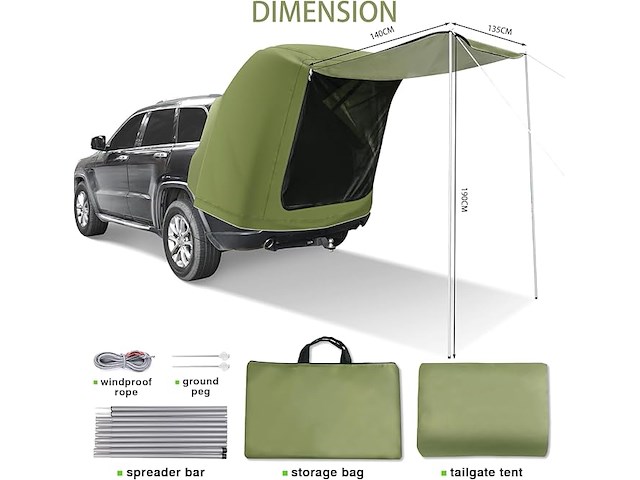 Toosoar universele achterkleptent - afbeelding 2 van  5