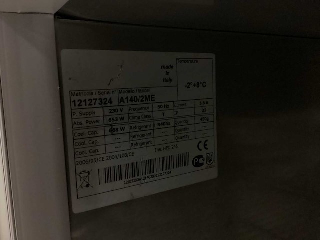 Topcold koelkast 2 deurs overige koelen en vriezen - afbeelding 6 van  7