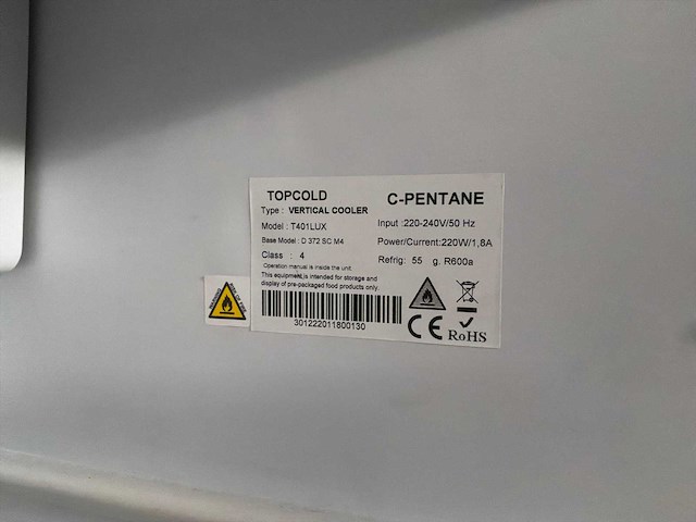 Topcold t401lux vitrinekoeler - afbeelding 4 van  4