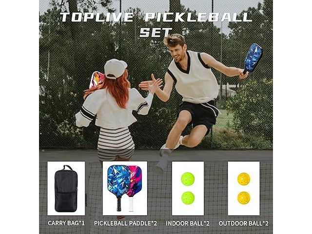 Toplive pickleball set - afbeelding 3 van  5