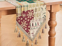 Topluxe kerst tafelloper - afbeelding 3 van  4