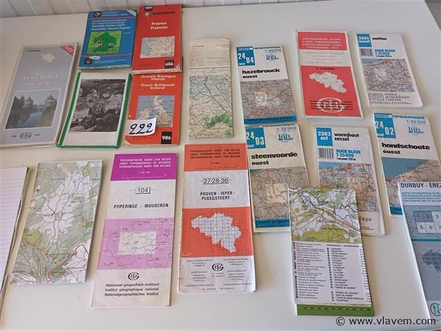 Topografische kaarten. 17 stuks - afbeelding 2 van  6