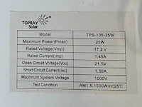 Topray solar tps-105-25w lot van 26 zonnepanelen (26x) - afbeelding 4 van  4