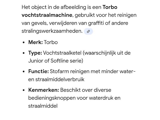 Torbo vocht straal ketel - machine - afbeelding 7 van  8