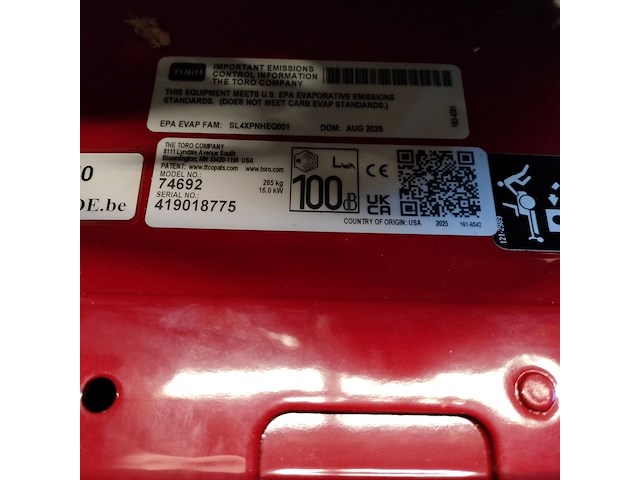 Toro 74692 mr 4275 t zero turn zitmaaier - afbeelding 7 van  7