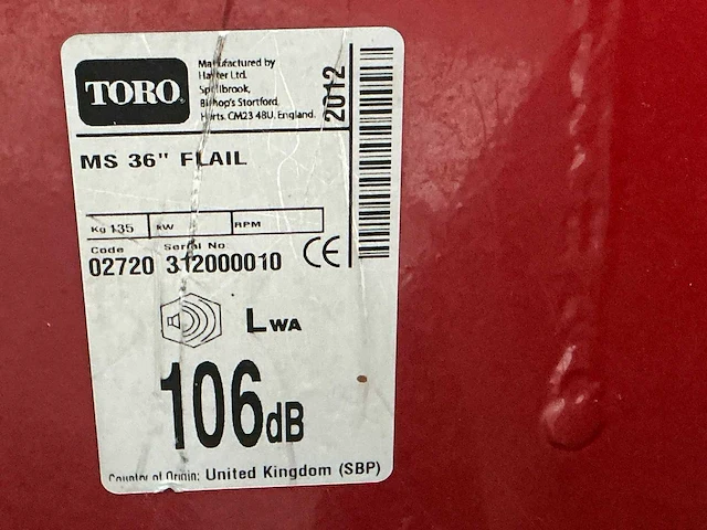 Toro mid-size 36 flail klepelmaaier - afbeelding 2 van  8