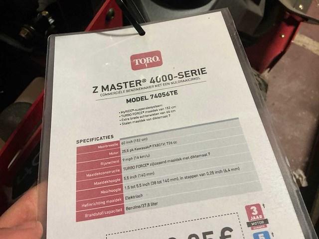 Toro zmaster 740s6te zitmaaier - afbeelding 3 van  11