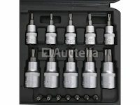 Torx cutter en socket set (30 elementen) kraft&dele - afbeelding 3 van  9