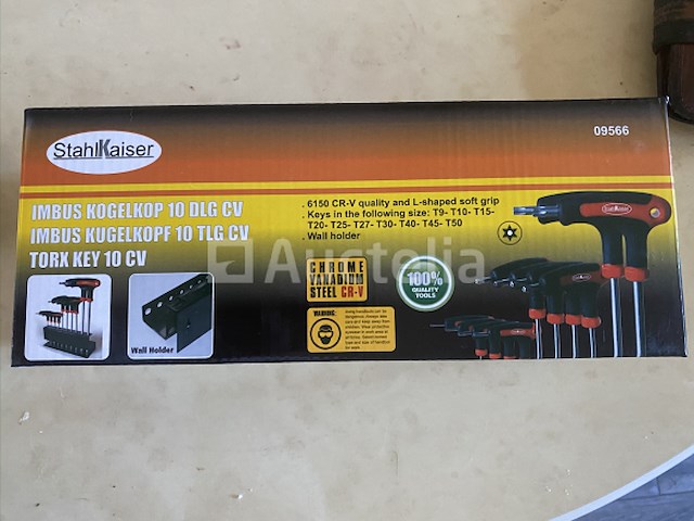 Torx set met rekje met imbus kogelkop 10 delig - afbeelding 4 van  4