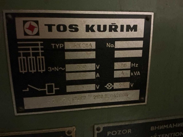 Tos kurim fnk 25 a cnc freesmachine - afbeelding 15 van  22