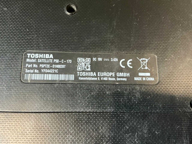 Toshiba satelite p-50-c-17d laptop - afbeelding 7 van  10
