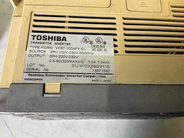 Toshiba vf-s7 vf-s7-2004py-eu frequentieregelaar (5x) - afbeelding 4 van  4