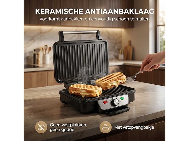 Tosti apparaat 2000w - afbeelding 4 van  9
