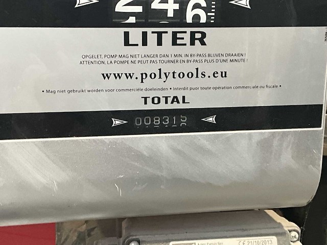 Total dieselpomp met literteller, slang en pistool (wandmontage) - afbeelding 3 van  6