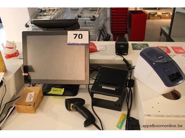 Touchscreenkassasysteem vv handscanner en ticketprinter - afbeelding 1 van  2