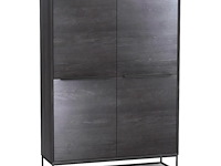 Toulon barkast zwart in massief hout