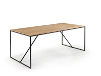 Toulon eetkamertafel 160 cm naturel in massief hout