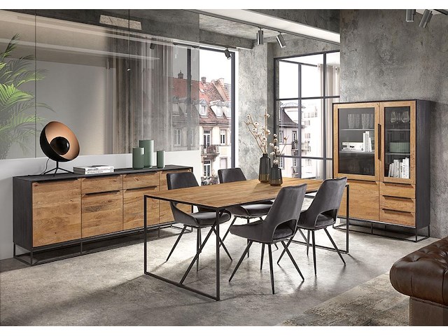 Toulon eetkamertafel 160 cm naturel in massief hout - afbeelding 2 van  2