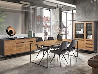 Toulon eetkamertafel 160 cm naturel in massief hout - afbeelding 2 van  2