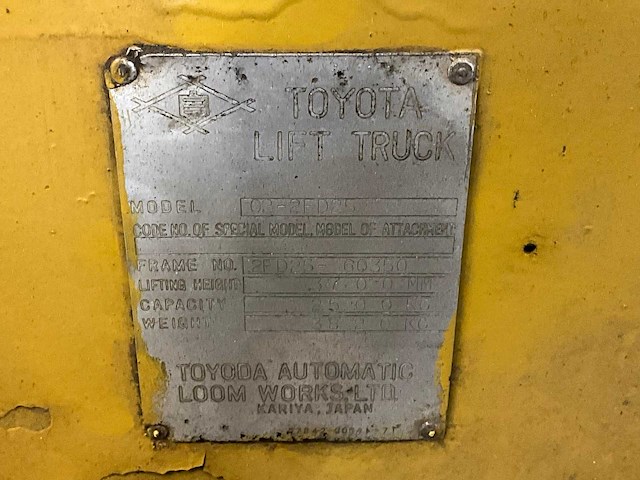 Toyota 02-2fd25 vorkheftruck - afbeelding 7 van  18