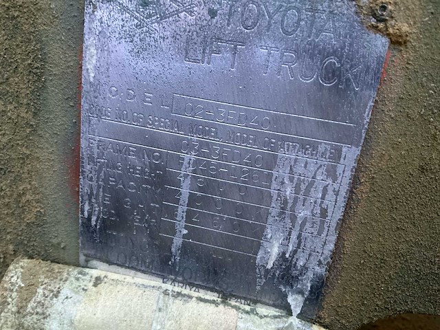 Toyota 02-3fd40 vorkheftruck - afbeelding 9 van  17