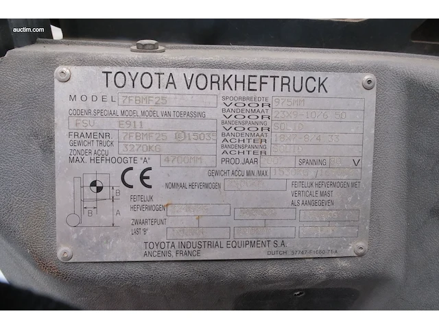 Toyota 7fbmf25 heftruck 2007 - afbeelding 29 van  51
