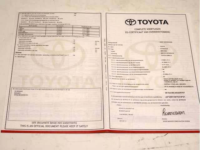 Toyota corolla - sb1ka3be30e009797 - 2020 - afbeelding 15 van  22