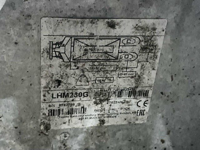 Toyota lhm230g hand hydraulische palletwagen - afbeelding 5 van  6