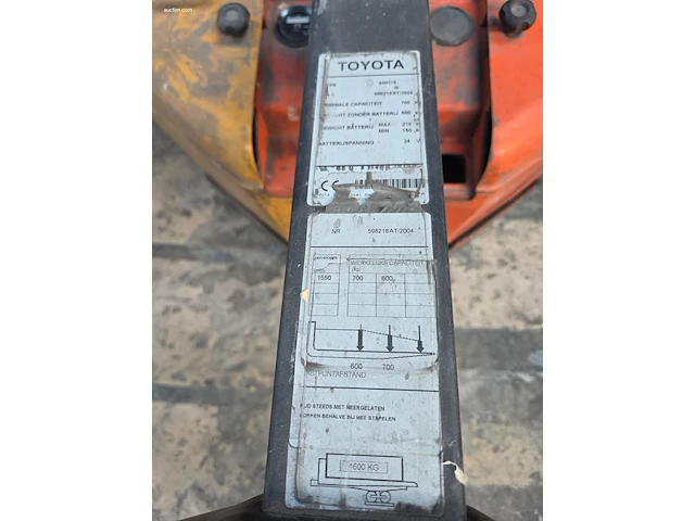 Toyota smh16 elektrische stapelaar 2004 - afbeelding 9 van  10
