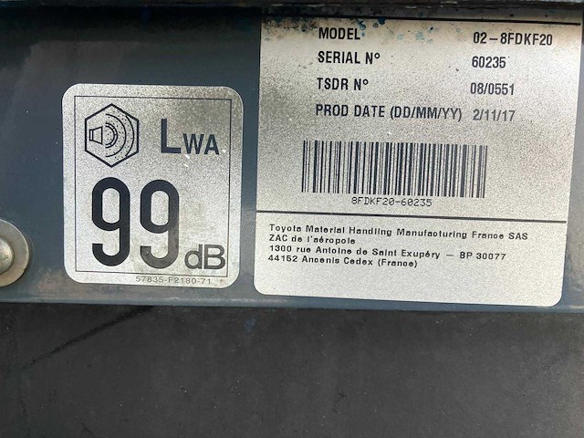 Toyota tonero 20 vorkheftruck 2017 - afbeelding 44 van  51