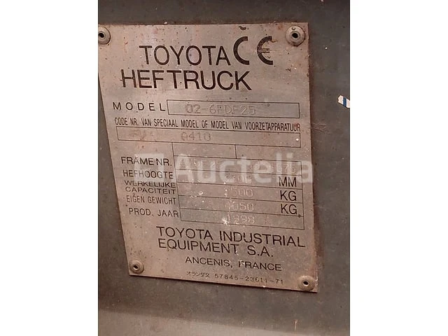 Toyota vorkheftruck 02-6fdf25 - afbeelding 6 van  6