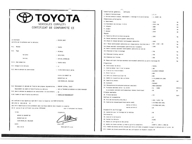 Toyota yaris auto (2011-94,079 km-vin:vnkkl3d300a006307) - afbeelding 14 van  22