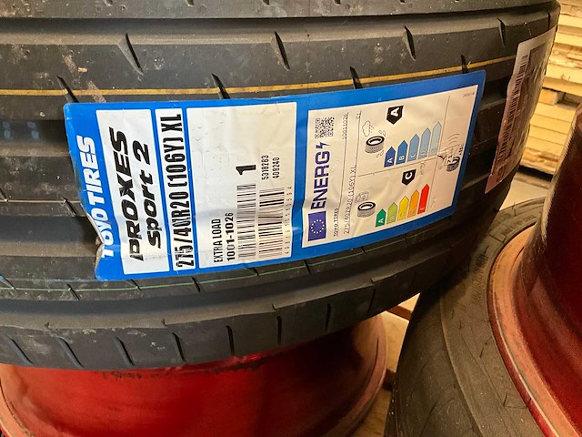 Toyotires proxes sport 2 lichtmetalen velgen met band (4x) - afbeelding 7 van  7