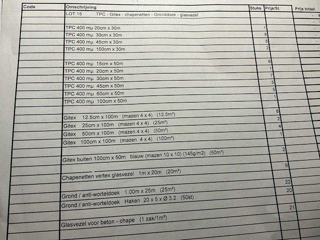 Tpc, gitex, ... diverse bouwmaterialen - afbeelding 2 van  10
