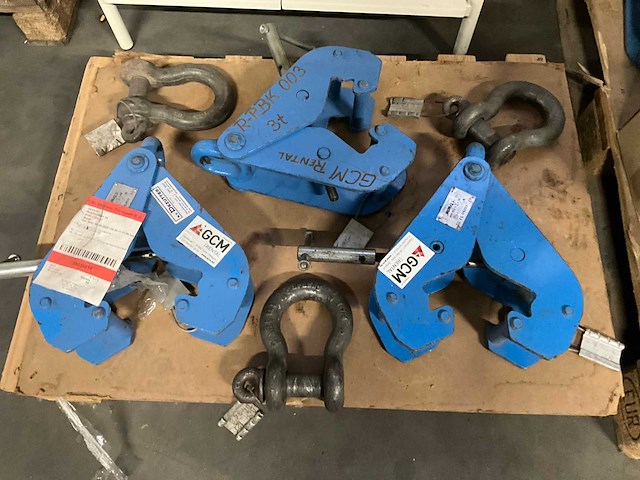 Tractel corso 3/5t. plaatklemmen (3x) en takels crosby - afbeelding 1 van  14
