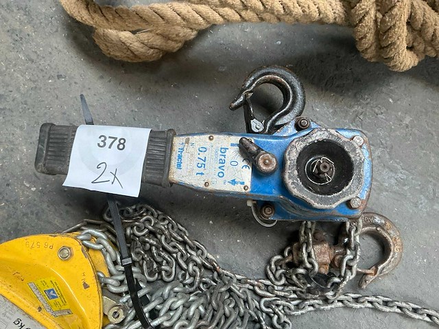 Tractel / yale hs-b hefboom kettingtakel / kettingtakel (2x) - afbeelding 3 van  4